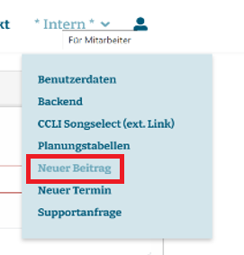 Beitrag neu frontend